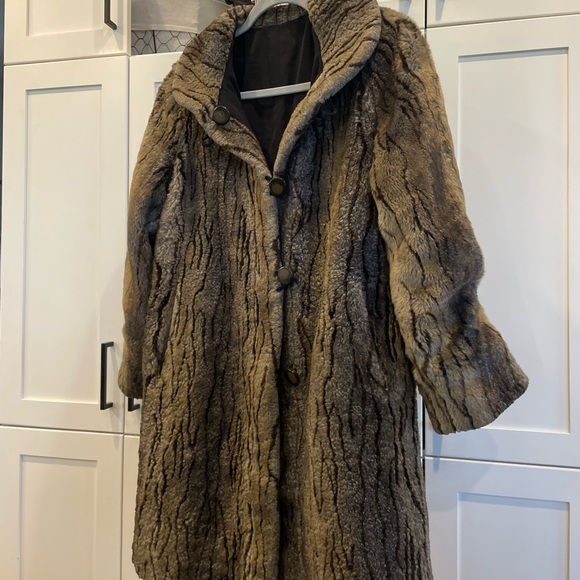 REVERSIBLE FAUX FUR COAT - Picture 4 of 5